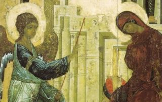 Ungjillëzimi i Hyjlindëses Mari (Vangjelizmoi). Ungjillëzimi i Hyjlindëses Mari (Vangjelizmoi).