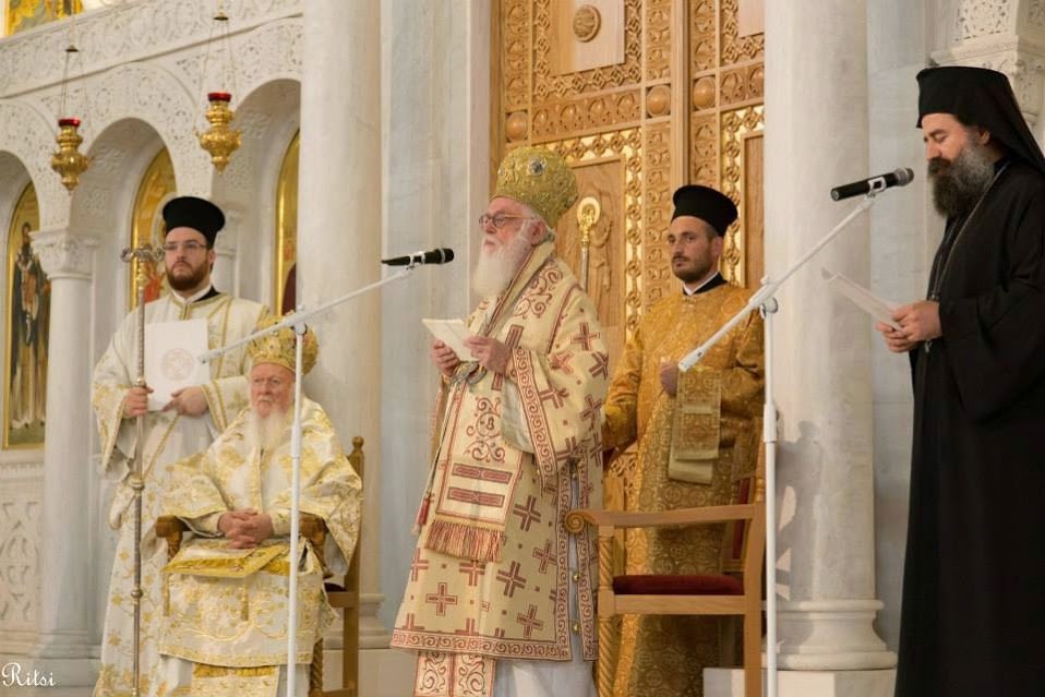 ΟΜΙΛΙΑ ΤΟΥ ΑΡΧΙΕΠΙΣΚΟΠΟΥ ΑΝΑΣΤΑΣΙΟΥ ΚΑΙ ΤΟΥ  ΟΙΚΟΥΜΕΝΙΚΟΥ ΠΑΤΡΙΑΡΧΟΥ  κ.κ. ΒΑΡΘΟΛΟΜΑΙΟΥ  ΚΑΤΑ ΤΑ ΕΓΚΑΙΝΙΑ ΤΟΥ ΙΕΡΟΥ ΚΑΘΕΔΡΙΚΟΥ ΝΑΟΥ  ΤΗΣ ΑΝ?