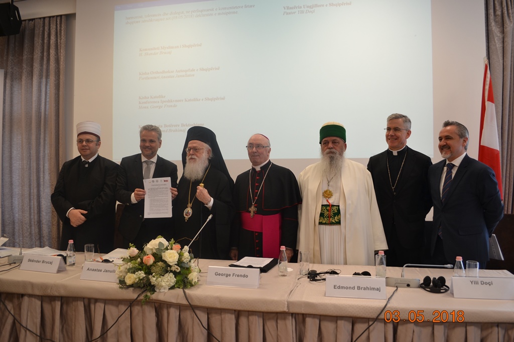 Deklaratë e Përbashkët e Komuniteteve Fetare në Shqipëri për Dialogun Ndërfetar, 3.5.2018