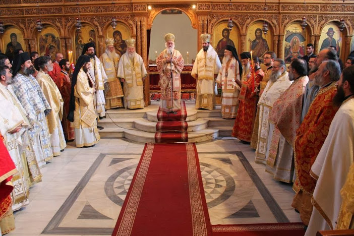 Triple celebration on the name day of Archbishop Anastasios. (22 January 2014)