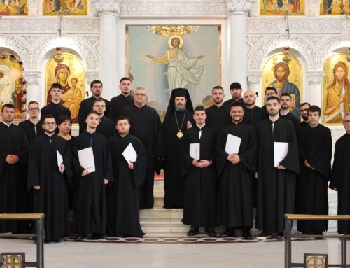Ceremonia e diplomimit të dy brezave (2021–2023) dhe (2022–2024) të Shkollës së Muzikës Bizantine, mbajtur në Katedralen “Ngjallja e Krishtit” në Tiranë, 18 Maj 2025