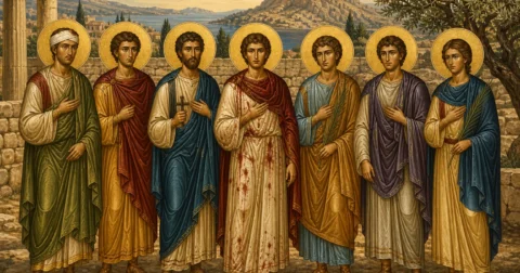 Anargjendët Kiri e Joani, dëshmore Athanasia me vajzat