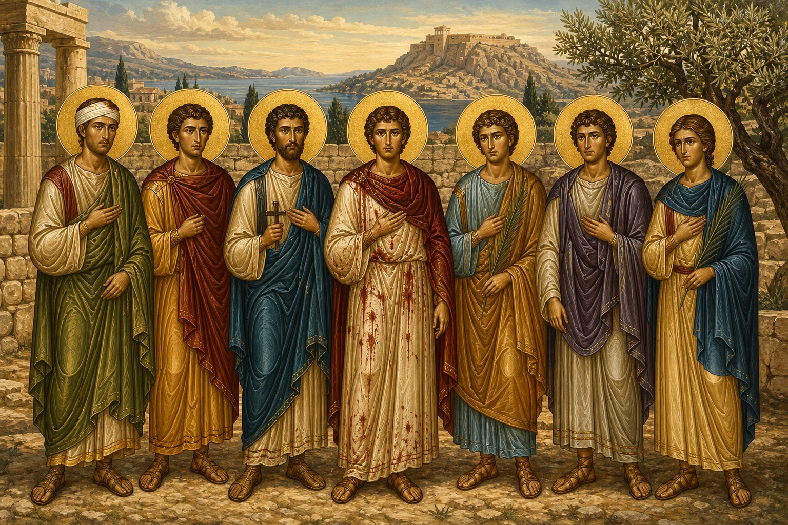 Anargjendët Kiri e Joani, dëshmore Athanasia me vajzat