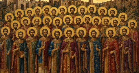 42 dëshmorët e Amorit (Aeti, Melisini, Krateri, Kalisti etj.)