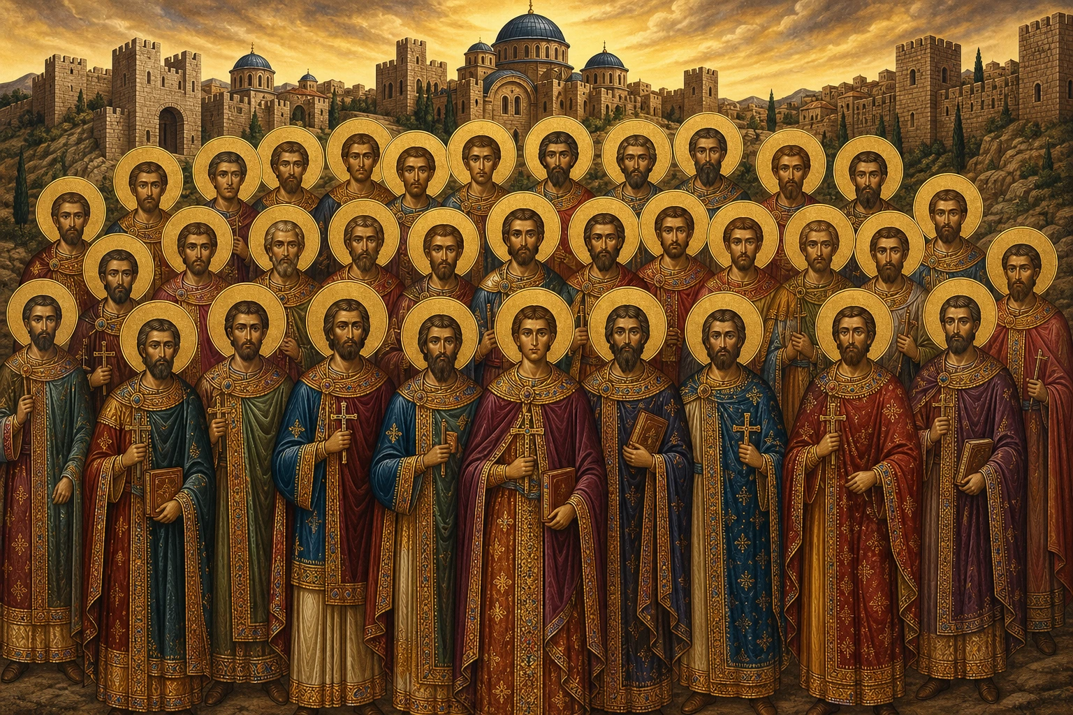 42 dëshmorët e Amorit (Aeti, Melisini, Krateri, Kalisti etj.)