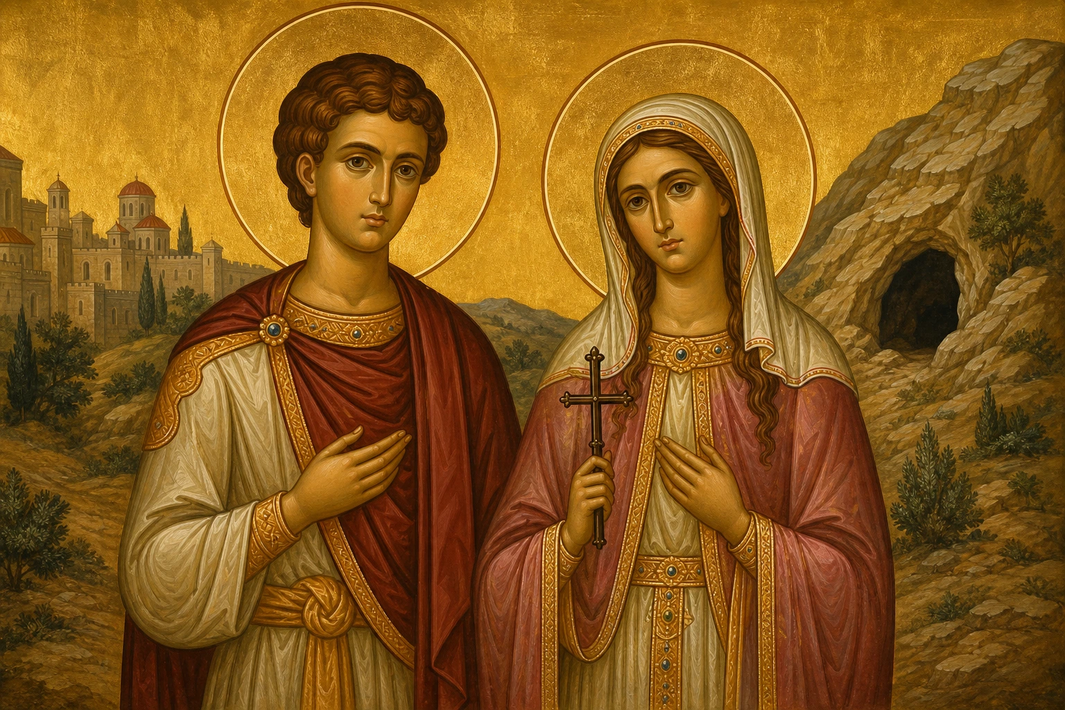 Dëshmorët Krisanthi e Daria, Klaudi tribuni, Ilaria, Mauri, Jasoni e Mauri