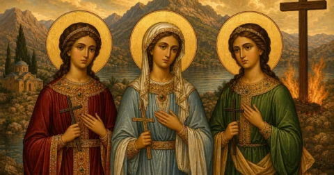 Dëshmoret Agapi, Irini, Hionia