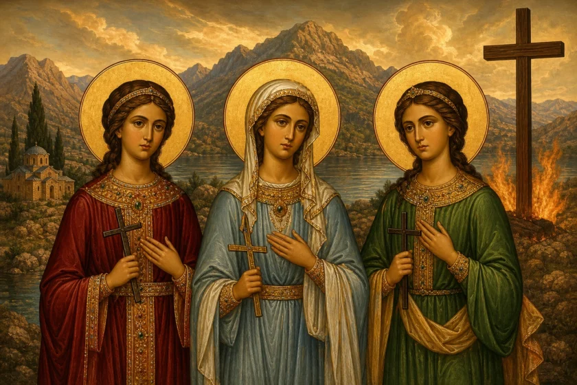 Dëshmoret Agapi, Irini, Hionia