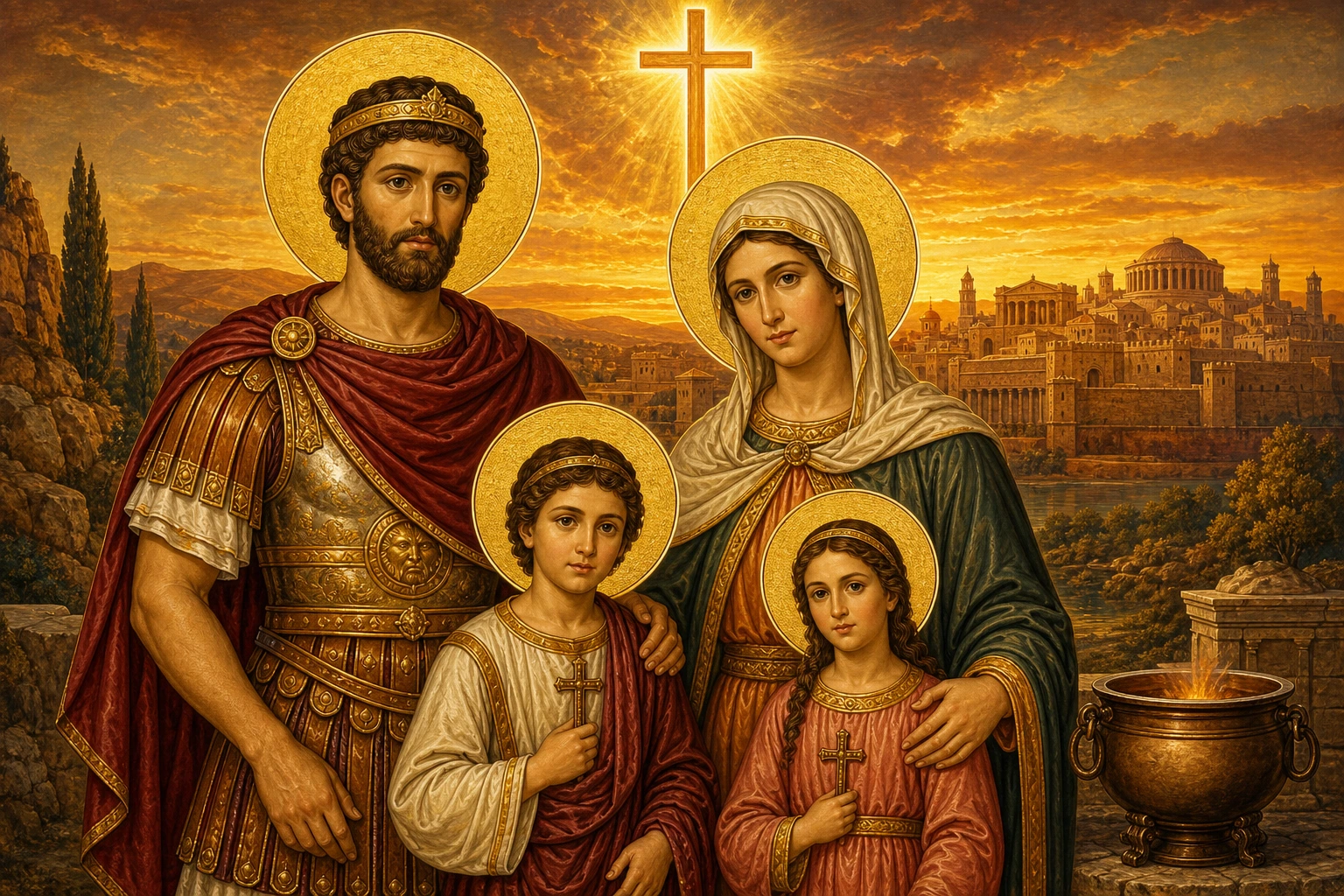 Dëshmor i madh Efstathi e familja e tij