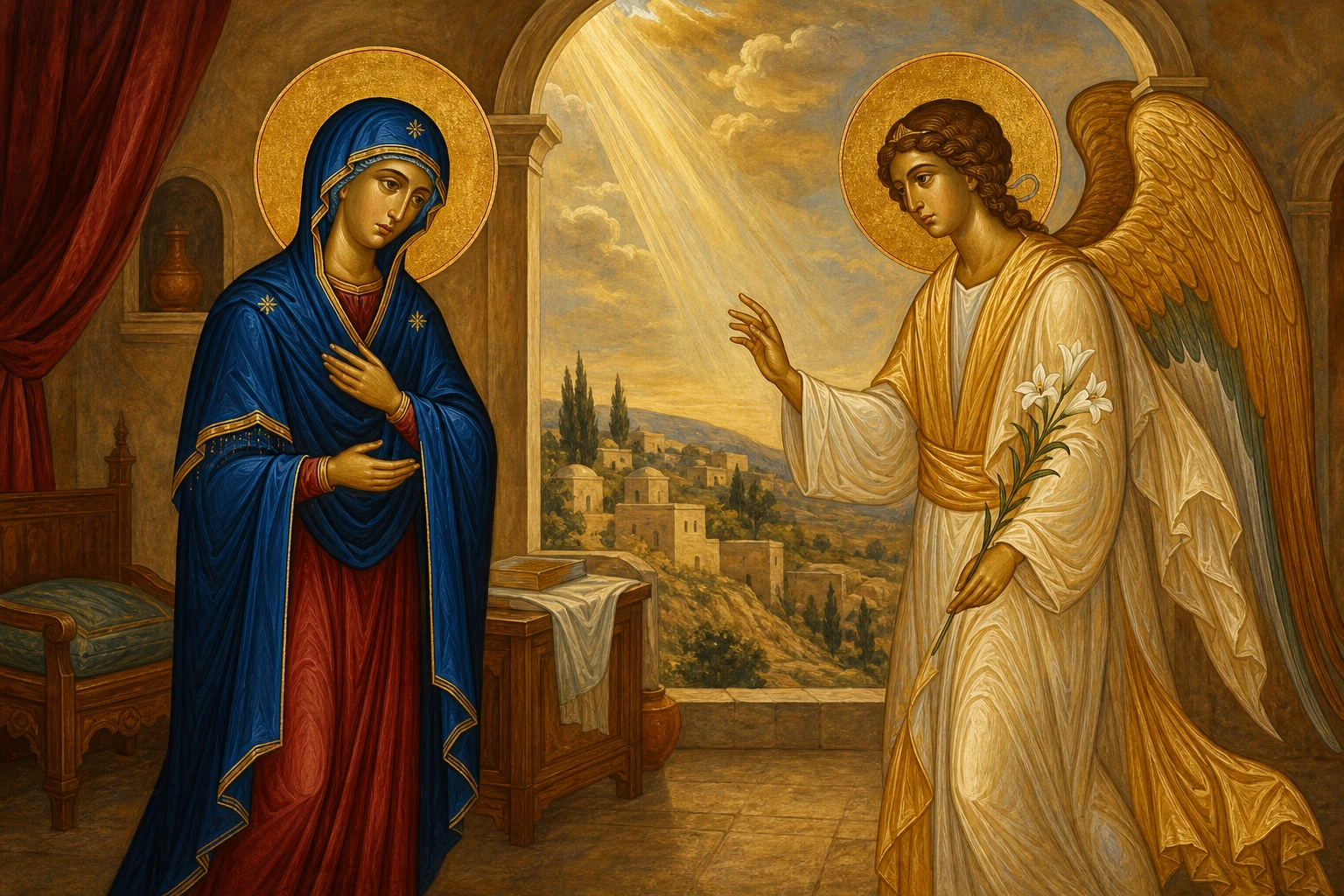 Ungjillëzimi i Hyjlindëses (vangjelizmoi).