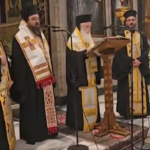 Trisai në gjuhën shqipe në Katedralen Mitropolitane të Athinës përpara trupit të të ndjerit Kryepiskopit të nderuar të Shqipërisë, Anastasit