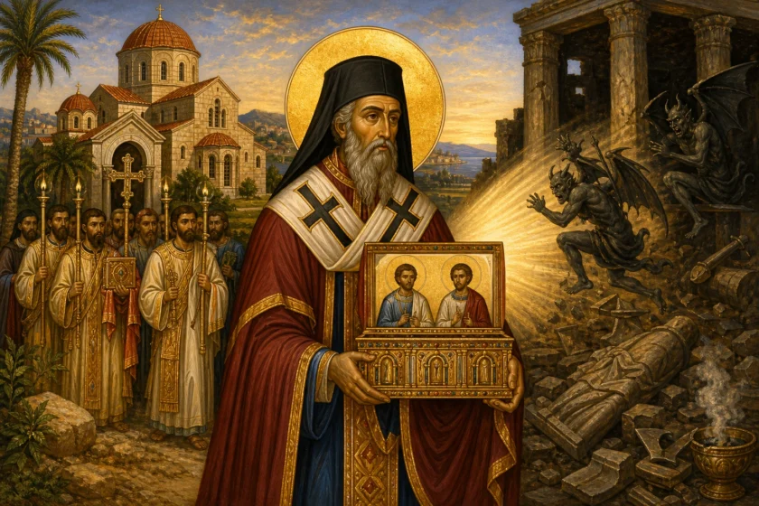 Mbledhja e relikteve të Shenjtors Kyros dhe Ioannou