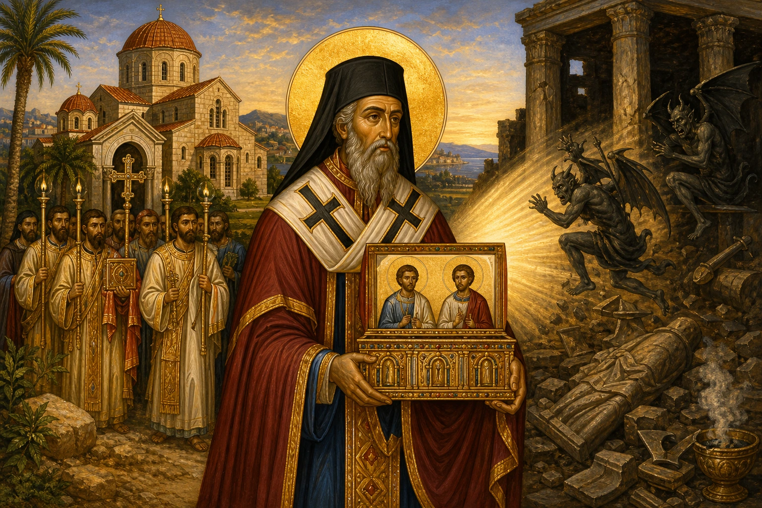 Mbledhja e relikteve të Shenjtors Kyros dhe Ioannou