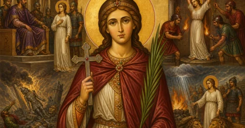Shën Kyriaki Martiri i Madh, e bija e lindur nga tamas