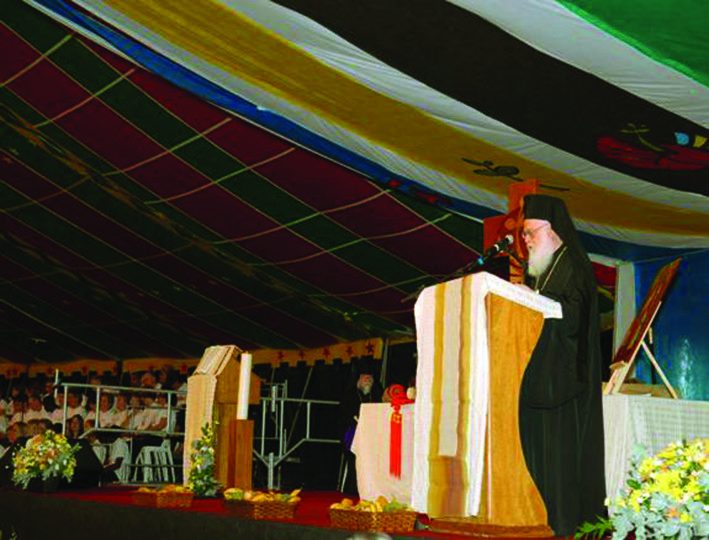 Asambleja e 9-të e Përgjithshme e Këshillit Botëror të Kishave, Porto Alegre, Brazil. Kryepiskopi Anastas, folës kryesor (2006).
