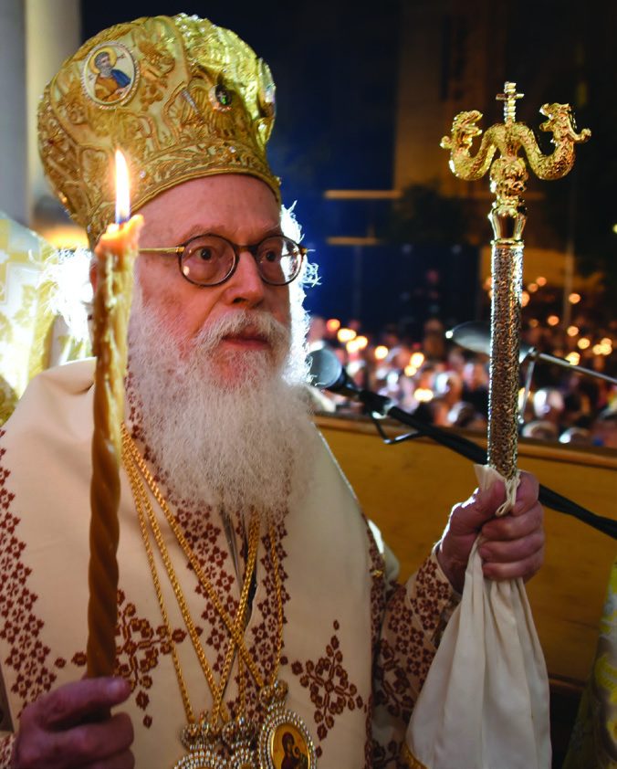 Pashkë; Katedralja e Ngjalljes së Krishtit, Tiranë (2018).